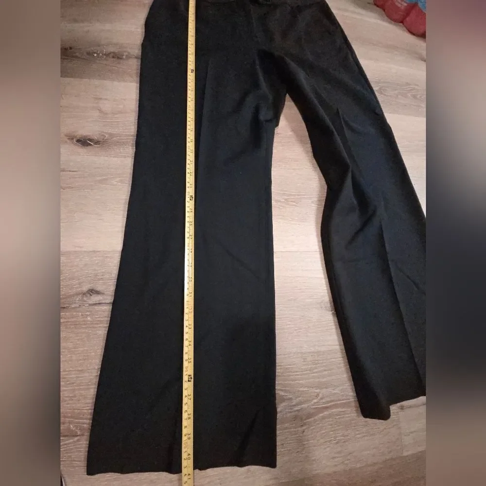 Talbots Black Wide Leg Pants High-Rise Flare - Picture 4 of 9